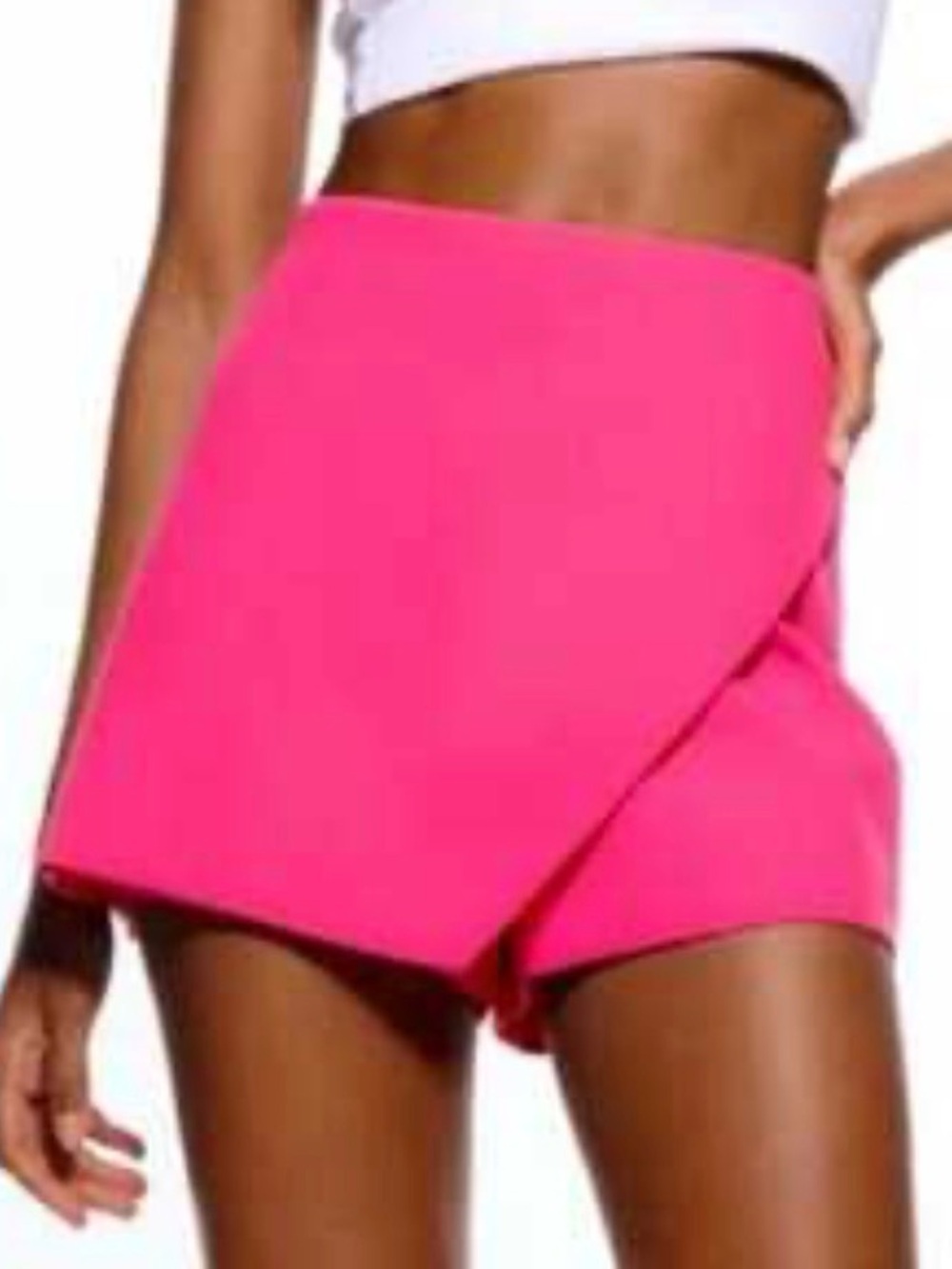 Zara Skort Hot Pink  Asymmetrical High-Rise Mini Barbie Boho